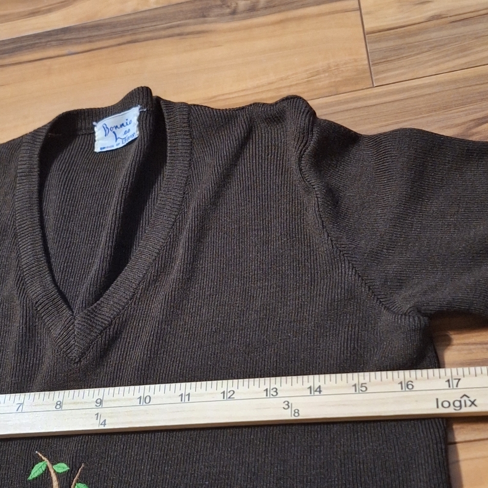 Leroy Vintage Medium Koala Bear Cottage Novelty Sweater Chocolate Brown - Picture 6 of 6